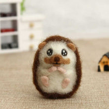 Load image into Gallery viewer, Handmade Needle Beginner Animal Hedgehog wool needle felted Kit No finished Gift for her