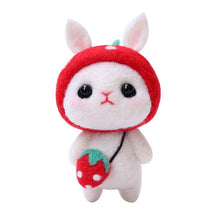 Load image into Gallery viewer, Creative Rabbit Animal Handmade Toy Doll Wool Felt Poked Kitting Non-Finished DIY Wool Felting Package